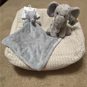 Set of 2 elephant lovies, both NWT. One is a blanket, other is stuffed animal.